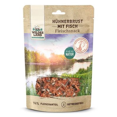 Wildes Land Fleischsnacks Hühnerbrust mit Fisch 200g
