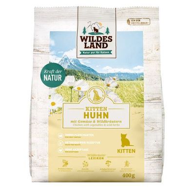 Wildes Land Classic Kitten Huhn 400 g