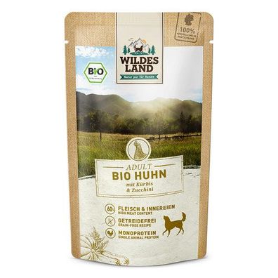 Wildes Land BIO Adult Huhn mit Kürbis & Zucchini 10 x 125 g