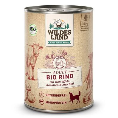 Wildes Land BIO Adult Rind mit Kartoffel, Zucchini & Karotte 6 x 400 g