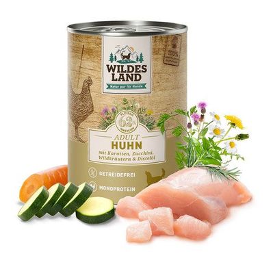 Wildes Land Classic Adult Huhn mit Karotte 6 x 400 g