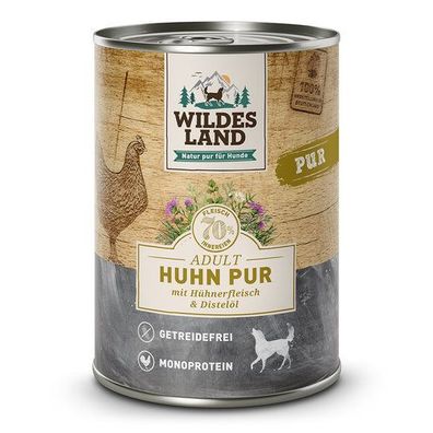 Wildes Land PUR Adult Huhn mit Distelöl 6 x 400 g