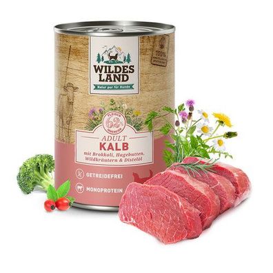 Wildes Land Classic Adult Kalb mit Brokkoli 6 x 400 g