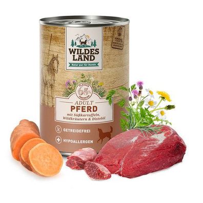 Wildes Land Classic Adult Pferd mit Süßkartoffel 400 g