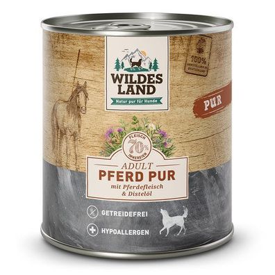 Wildes Land PUR Adult Pferd mit Distelöl 800 g