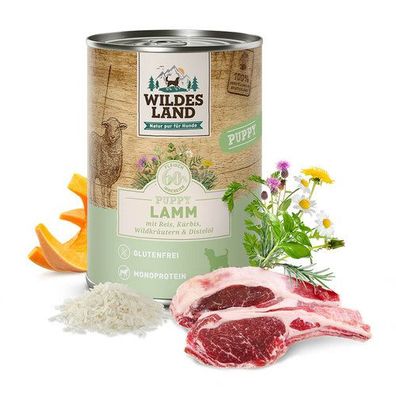 Wildes Land Classic Puppy Lamm mit Reis 400g