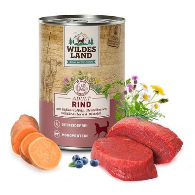 Wildes Land Classic Adult Rind mit Süßkartoffel 400 g