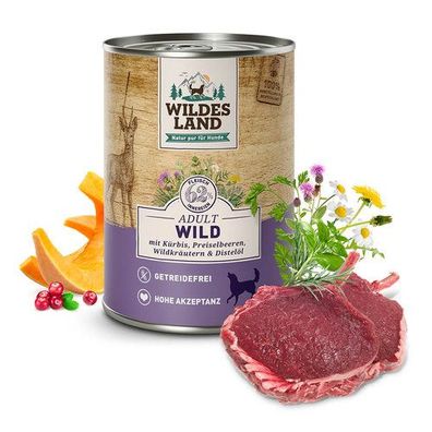 Wildes Land Classic Adult Wild mit Kürbis 6 x 400 g