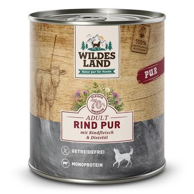 Wildes Land PUR Adult Rind mit Distelöl 800 g