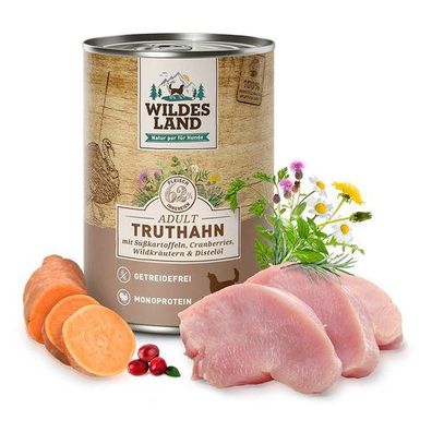 Wildes Land Classic Adult Truthahn mit Süßkartoffel 6 x 400 g