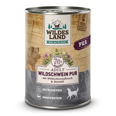 Wildes Land PUR Adult Wildschwein mit Distelöl 6 x 400 g