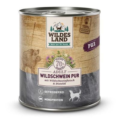 Wildes Land PUR Adult Wildschwein mit Distelöl 6 x 800 g