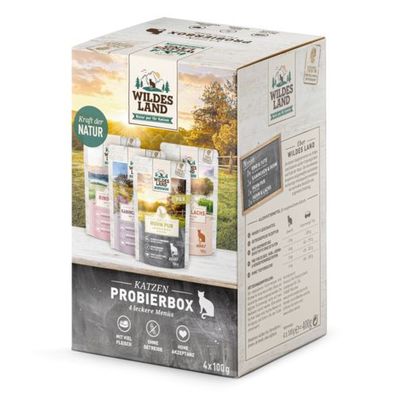 Wildes Land Classic Adult Pouch Probierbox 4 x 100 g