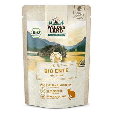 Wildes Land BIO Adult Ente mit Lachsöl 12 x 85g