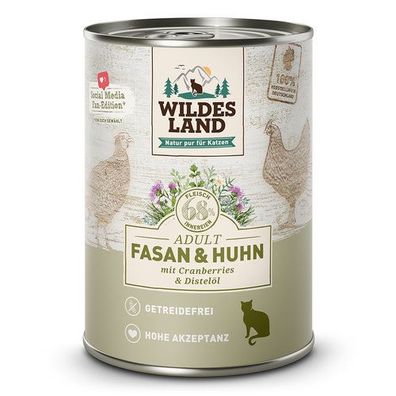 Wildes Land Classic Adult Fasan und Huhn 6 x 400 g