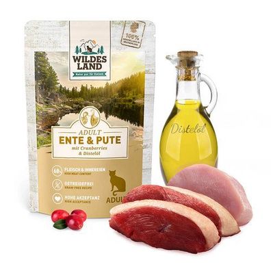 Wildes Land Classic Adult Ente und Pute mit Distelöl & Cranberry 100 g