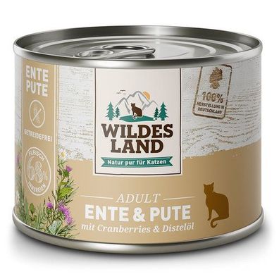 Wildes Land Classic Adult Ente und Pute mit Distelöl & Cranberry 6 x 200 g