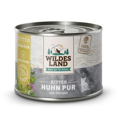 Wildes Land PUR Kitten Huhn mit Distelöl 200 g