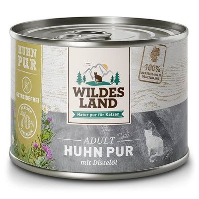 Wildes Land PUR Adult Huhn mit Distelöl 6 x 200 g