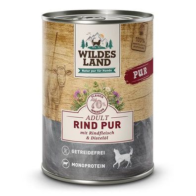 Wildes Land PUR Adult Rind mit Distelöl 400 g