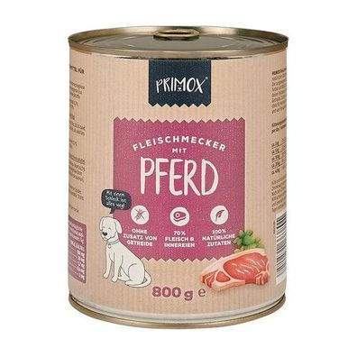 Primox Hunde Nassfutter mit Pferd 6x800g