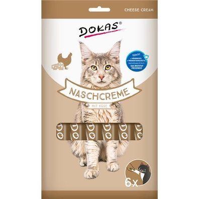 Dokas Cat Snack Nasch-Creme mit Käse 1 VE (12 x 90 g)