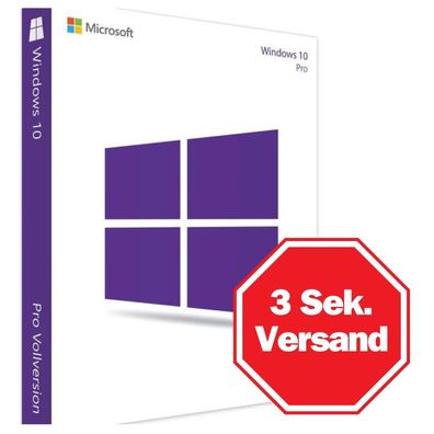 Windows 10 Professional Pro - Aktivierungsschlüssel Key - 3 Sekunden SOFORTversand