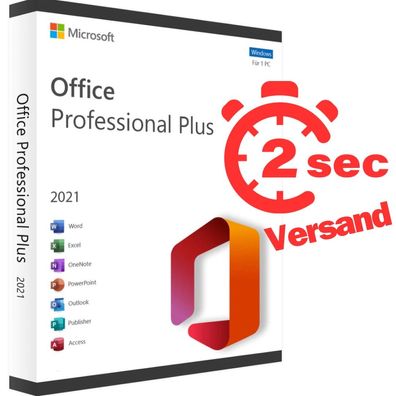 Microsoft Office 2021 Professional Plus- Download + Key - 3 Sekunden SOFORTversand