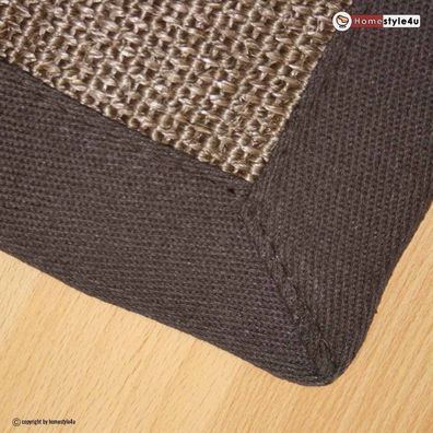 Sisalteppich BordÃ¼renteppich 245 cm x 345 cm Naturfaser Sisal Teppich Braun 851