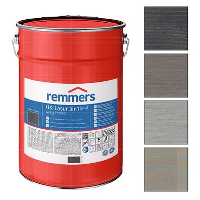 Remmers HK-LASUR 3IN1 PLUS GREY Protect 20 LTR Holzschutzlasur Vergrauungslasur
