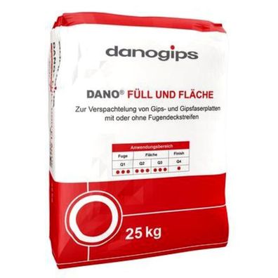 Dano Füll und Fläche 25kg Danogips Fugenspachtel Gipsspachtel Spachtelmasse Fuge