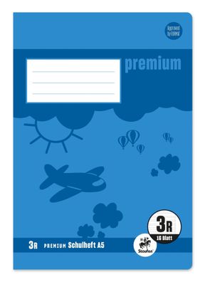 Staufen® 734010373 Heft Premium LIN 3R - A5, 16 Blatt, 90 g/qm, DoppelPREMIUM LIN