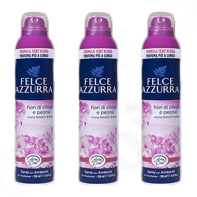 Paglieri Felce Azzurra Aria Casa Raumdeo Kirschblüte & Peonie 3x 250 ml