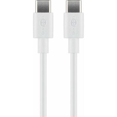 goobay USB C Kabel 1,0 m weiß