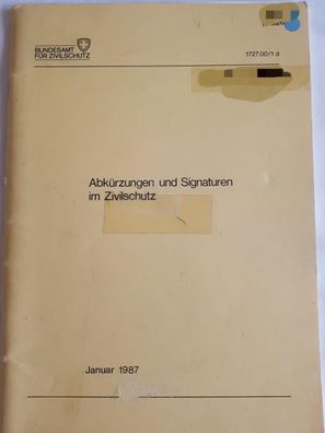 Schweiz Zivilschutz - Abkürzungen und Signaturen im Zivilschutz