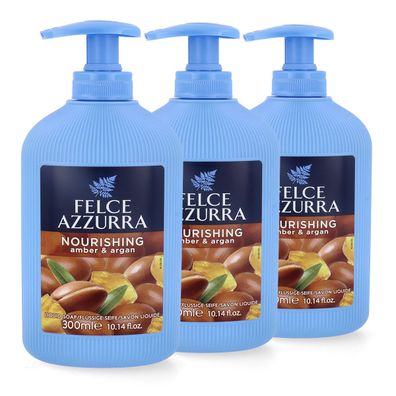 Paglieri Felce Azzurra Nutriente Ambra e Argan Flüssigseife 3x 300 ml