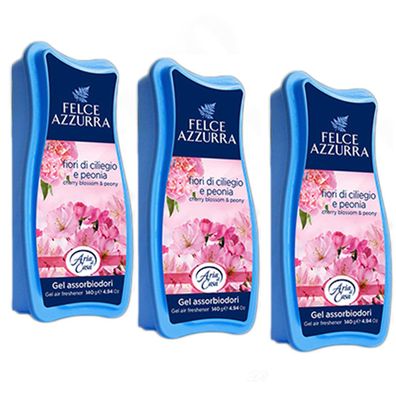 Paglieri Felce Azzurra Aria di Casa Raumdeo-Gel Kirschblüte & Peonie 3x 140g