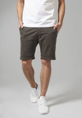 Urban Classics Shorts Stretch Turnup Chino Shorts Darkolive