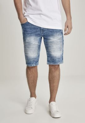 Southpole Hose Biker Denim Shorts Light Sand Blue