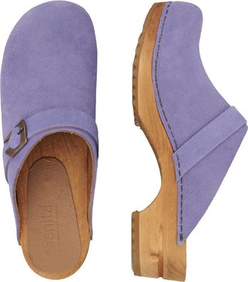 Sanita Clogs Damen Clog offen Wood-Hedi Open Purple