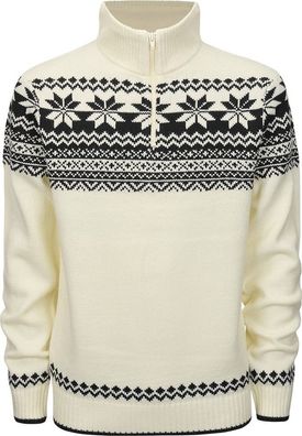 Brandit Herren Strickjacke Troyer Norweger White