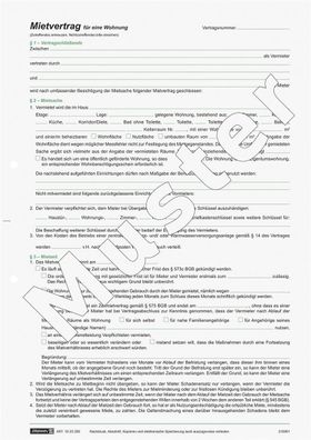 Brunnen 1025200 Formular "Mietvertrag für Wohnungen" A4