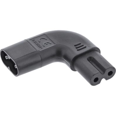 InLine® 16723I Netzadapter IEC 60320 C8 / C7, links/rechts gewinkelt 2pol