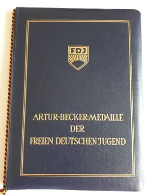 Urkundenmappe für Artur-Becker Medaille