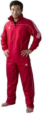 adidas Team Track Trainingshosen Rot/Weiß