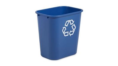 Rubbermaid FG295673BLUE Papierkorb 26,6 Liter rechteckig PE blau