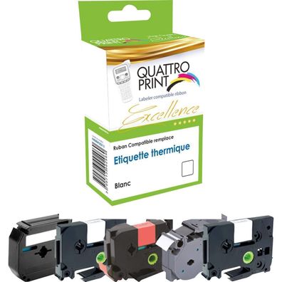 Quattro-Print Schriftband KRED91202 S0721620 12mmx4m sw/ge