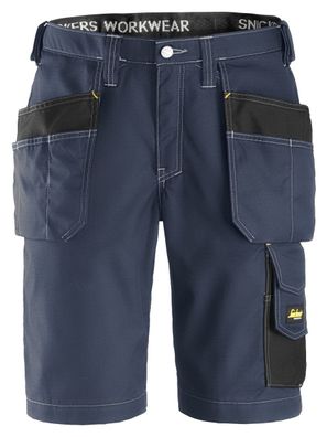 Snickers Rip-Stop Handwerker Arbeitsshorts m. Holstertaschen Navy-Schwarz