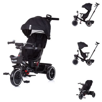 B-Ware Chipolino Tricycle 4 in1 Smart Schiebestange Sitz drehbar dunkelgrau