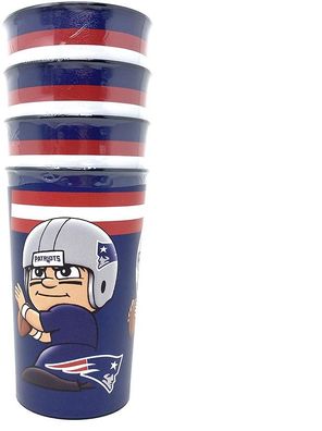 New England Patriots Party Becher (4 Stück) American Football NFL Blue